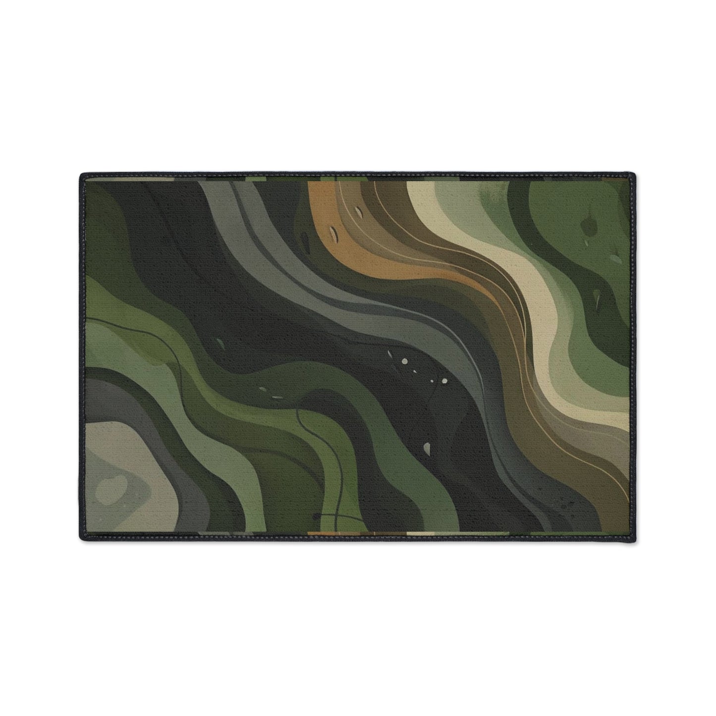 Abstract Golf Course Camo Contour Heavy-Duty Floor Mat