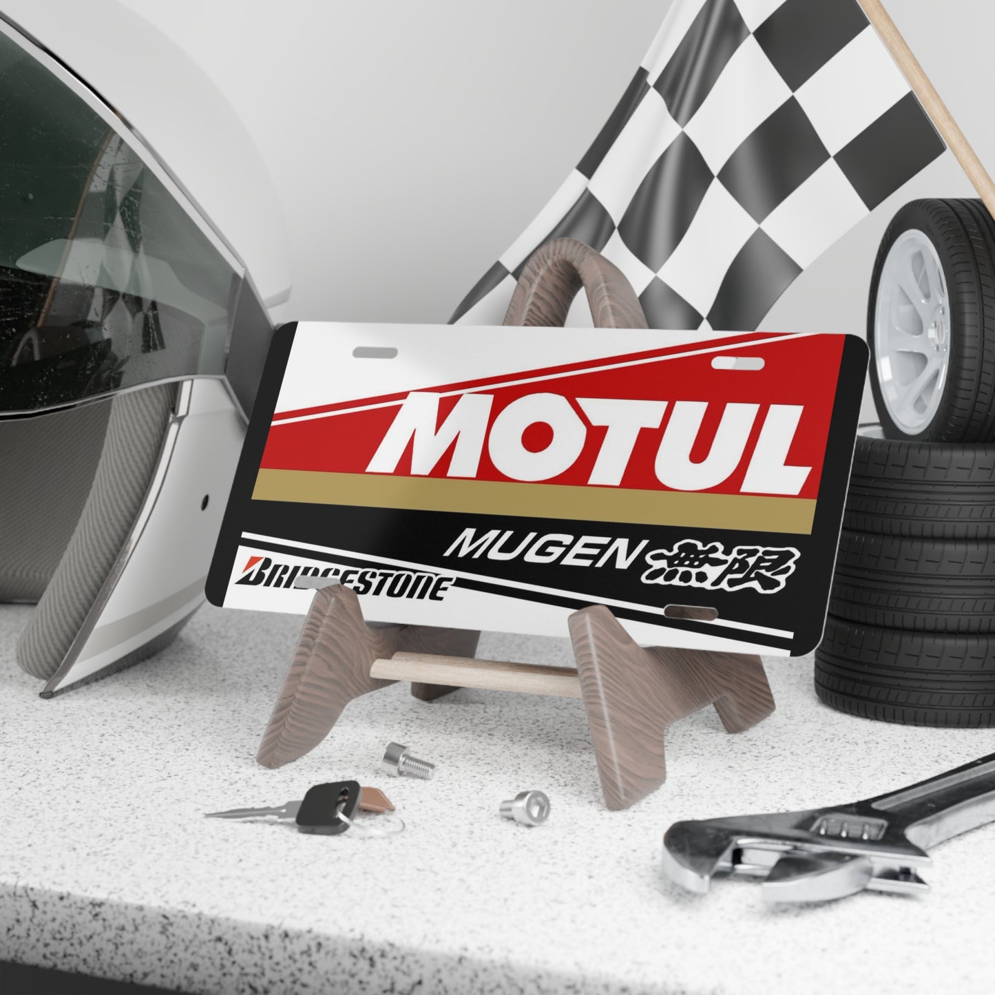 Motul Mugen Racing Vanity Plate – Automotive License-Style Decor