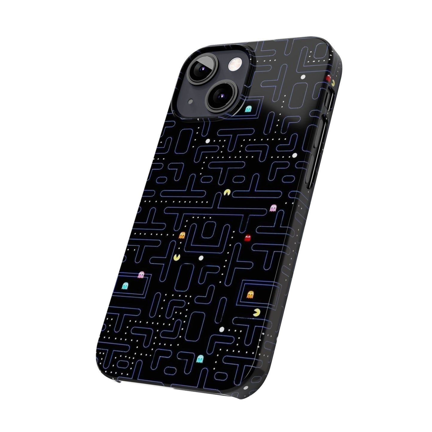 iPhone Slim Case, Pac Man Arcade Game Board Design, Glossy Finish