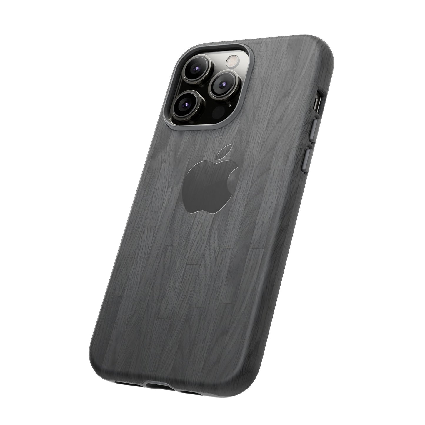 Tough Cases For iPhones, Gray Wood Color Rugged Phone Case