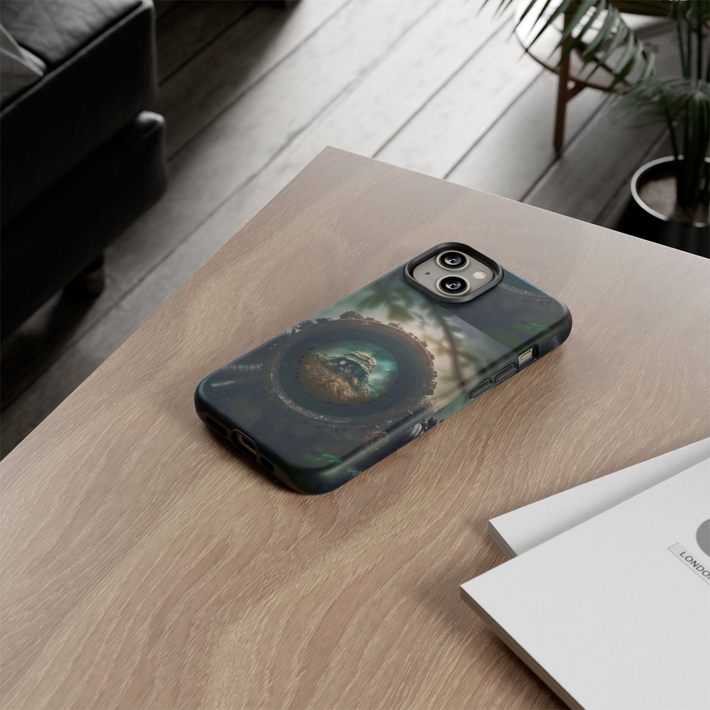 Sniper Scope Soldier Phone Case | Dual Layer Tough Cover  For iPhone