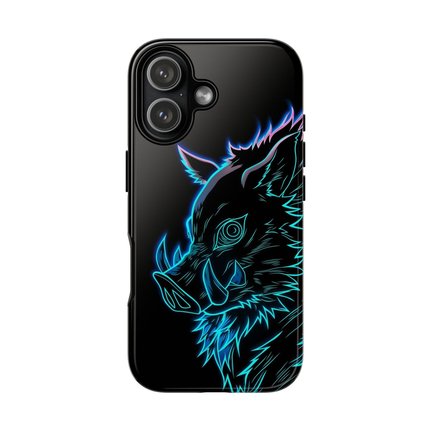 Tough Cases For iPhone, Galaxy, Anime Hashibira Beast Slayer Neon Design