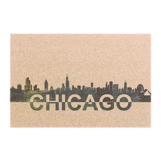 Chicago Skyline Doormat - Urban Home Decor, Welcome Mat, Housewarming Gift,