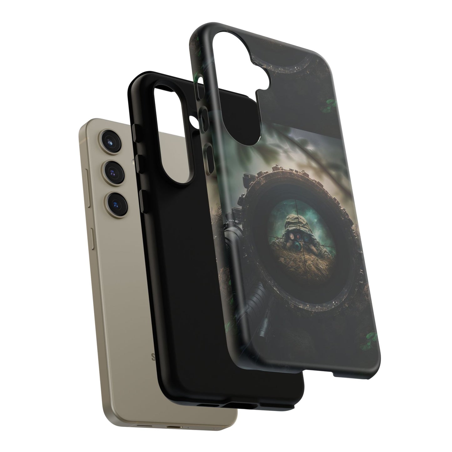 Sniper Scope Soldier Phone Case | Dual Layer Tough Cover  For iPhone