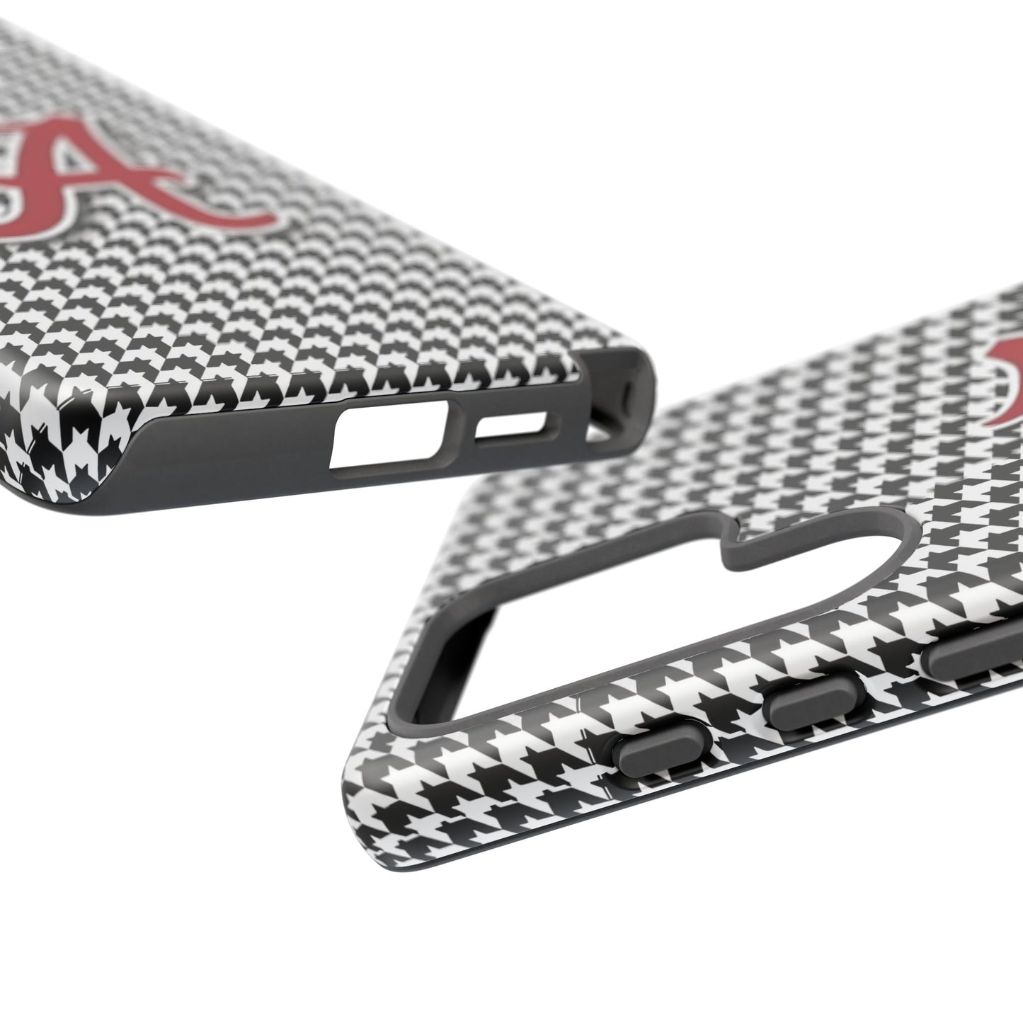 Alabama Houndstooth Phone Case, Tough Cases, College RTR Fan Gear, Initial A