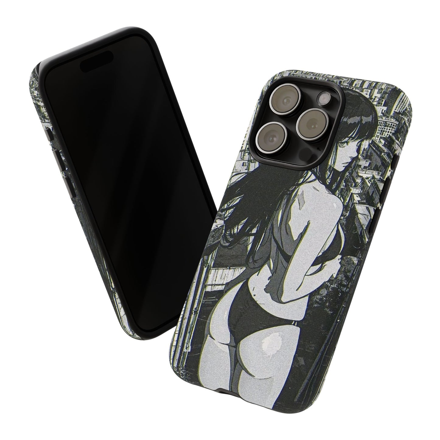 Tough Phone Case, Anime Manga Girl Bikini Design, iPhone, Galaxy, Google Pixel, Hentai Ecchi Art