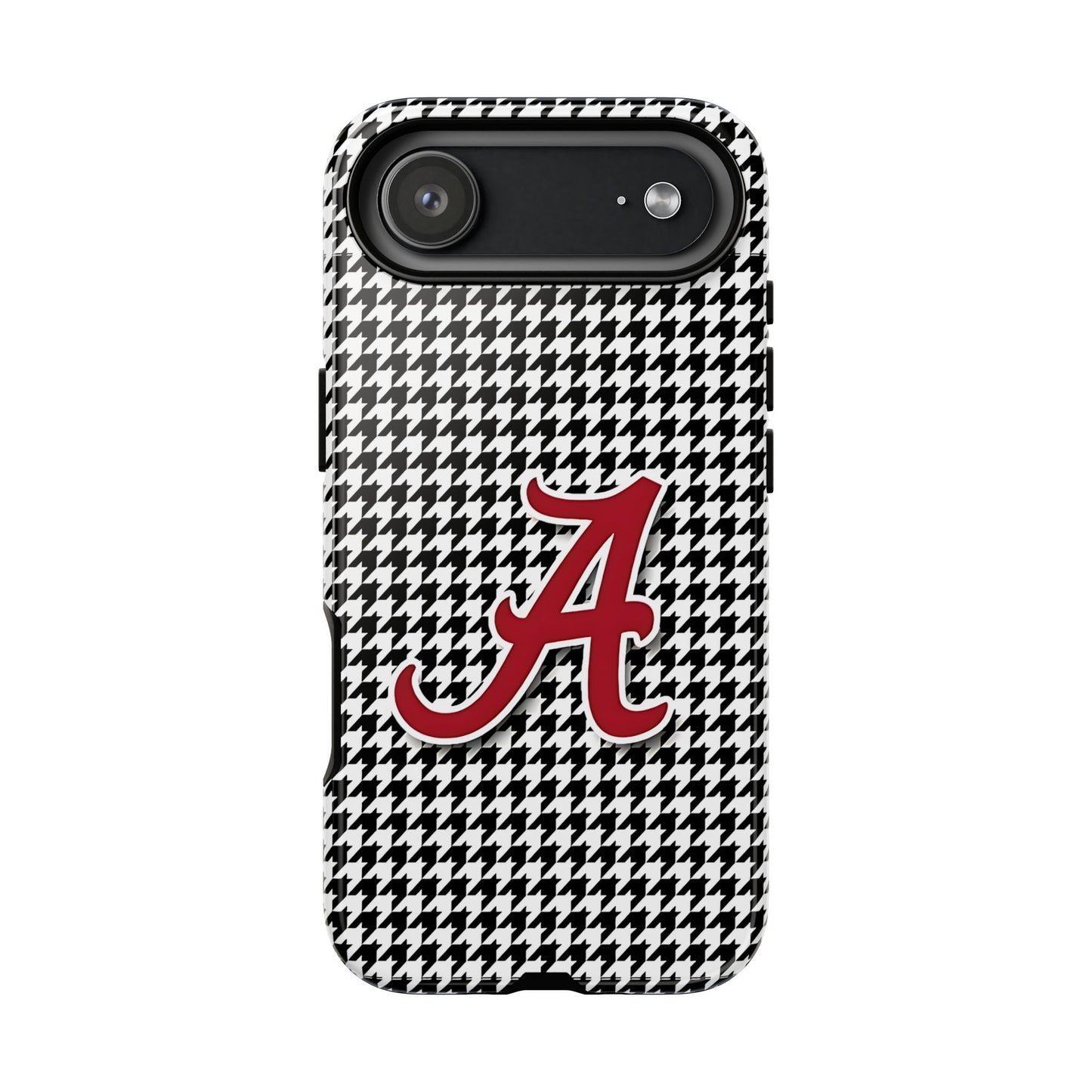 Alabama Houndstooth Phone Case, Tough Cases, College RTR Fan Gear, Initial A