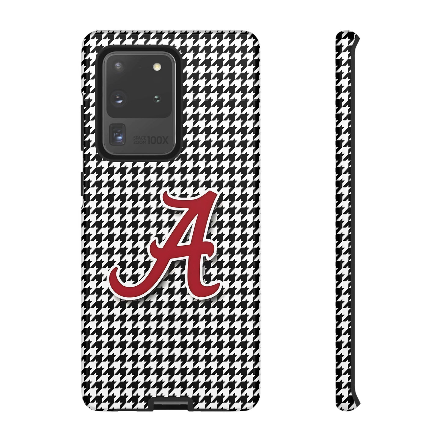 Alabama Houndstooth Phone Case, Tough Cases, College RTR Fan Gear, Initial A