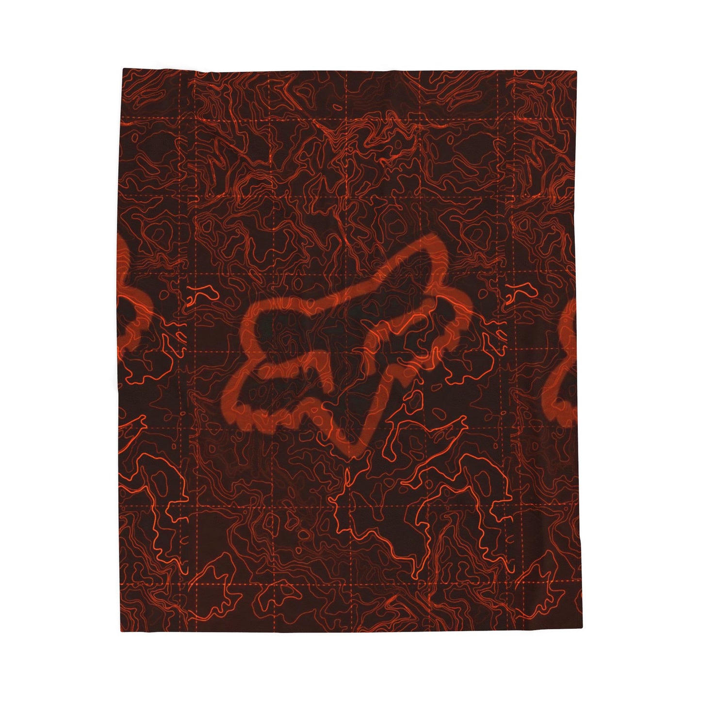 Fox Racing Logo Velveteen Plush Blanket— Camouflage MTB Throw