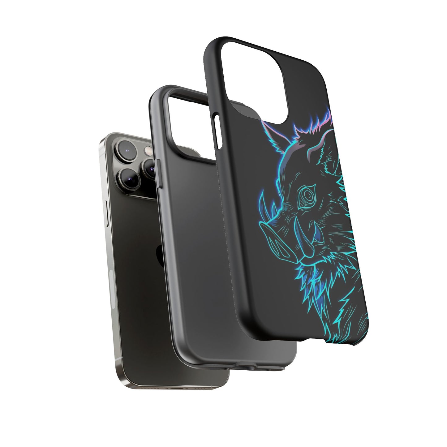 Tough Cases For iPhone, Galaxy, Anime Hashibira Beast Slayer Neon Design