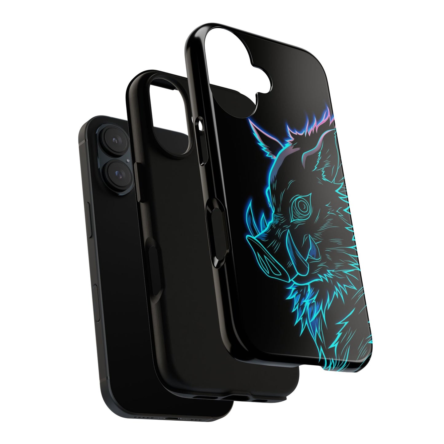 Tough Cases For iPhone, Galaxy, Anime Hashibira Beast Slayer Neon Design