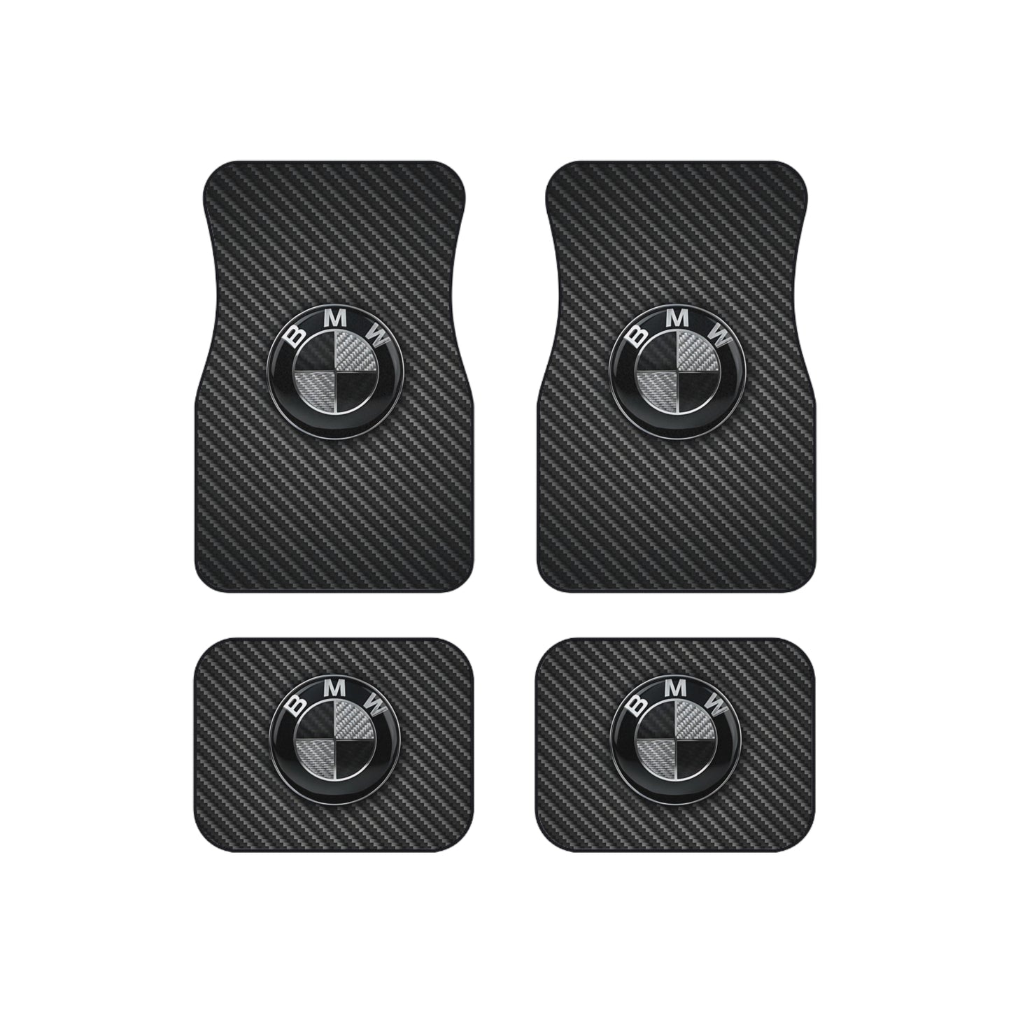 For BMW, Black and Gray Design Car Mats (Set of 4), Custom Design