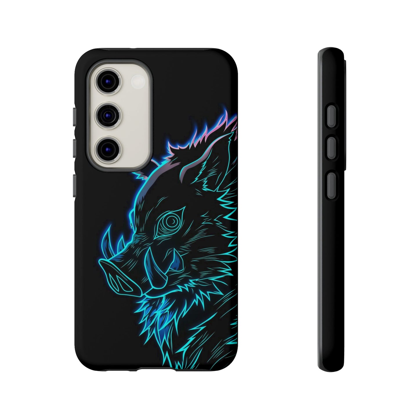 Tough Cases For iPhone, Galaxy, Anime Hashibira Beast Slayer Neon Design
