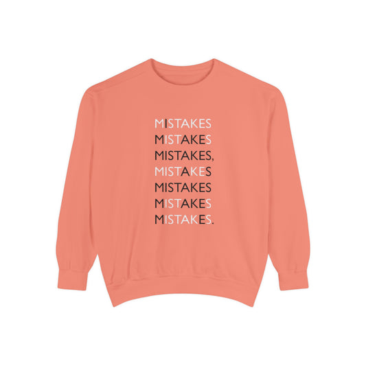 I Make Mistakes Sweatshirt | Comfy Typographic Self-Acceptance Crewneck