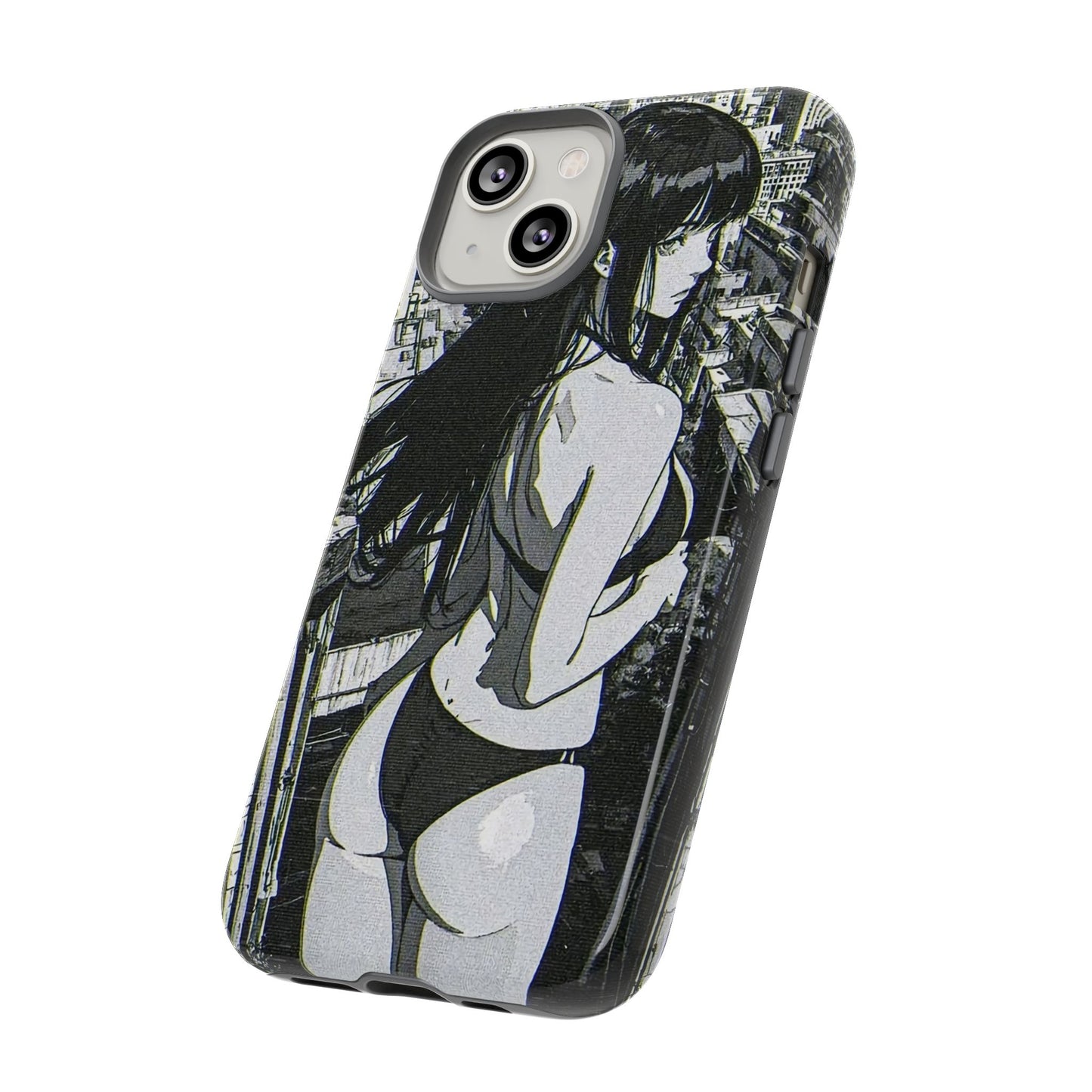 Tough Phone Case, Anime Manga Girl Bikini Design, iPhone, Galaxy, Google Pixel, Hentai Ecchi Art