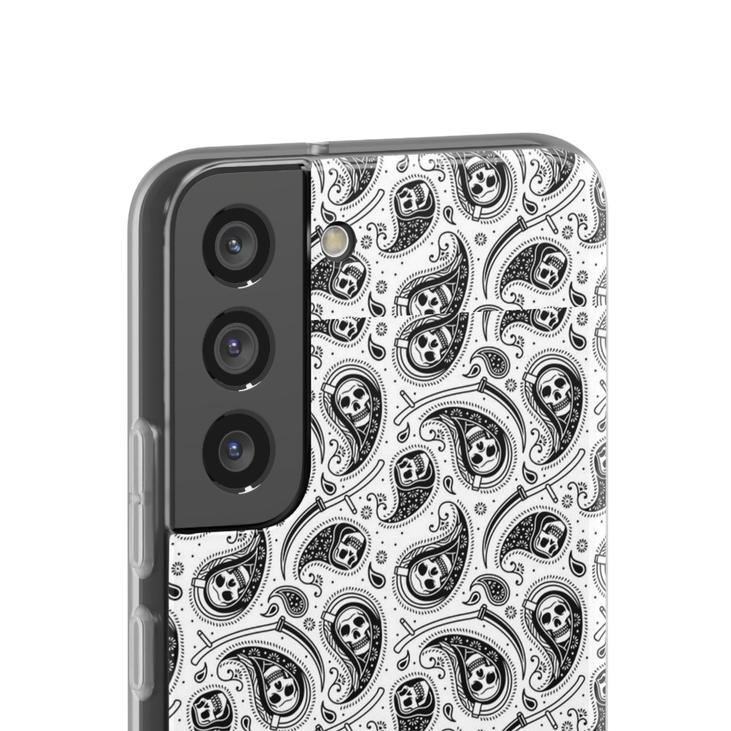 Skull Paisley Pattern Phone Case TPU Soft Flexi Case for iPhones