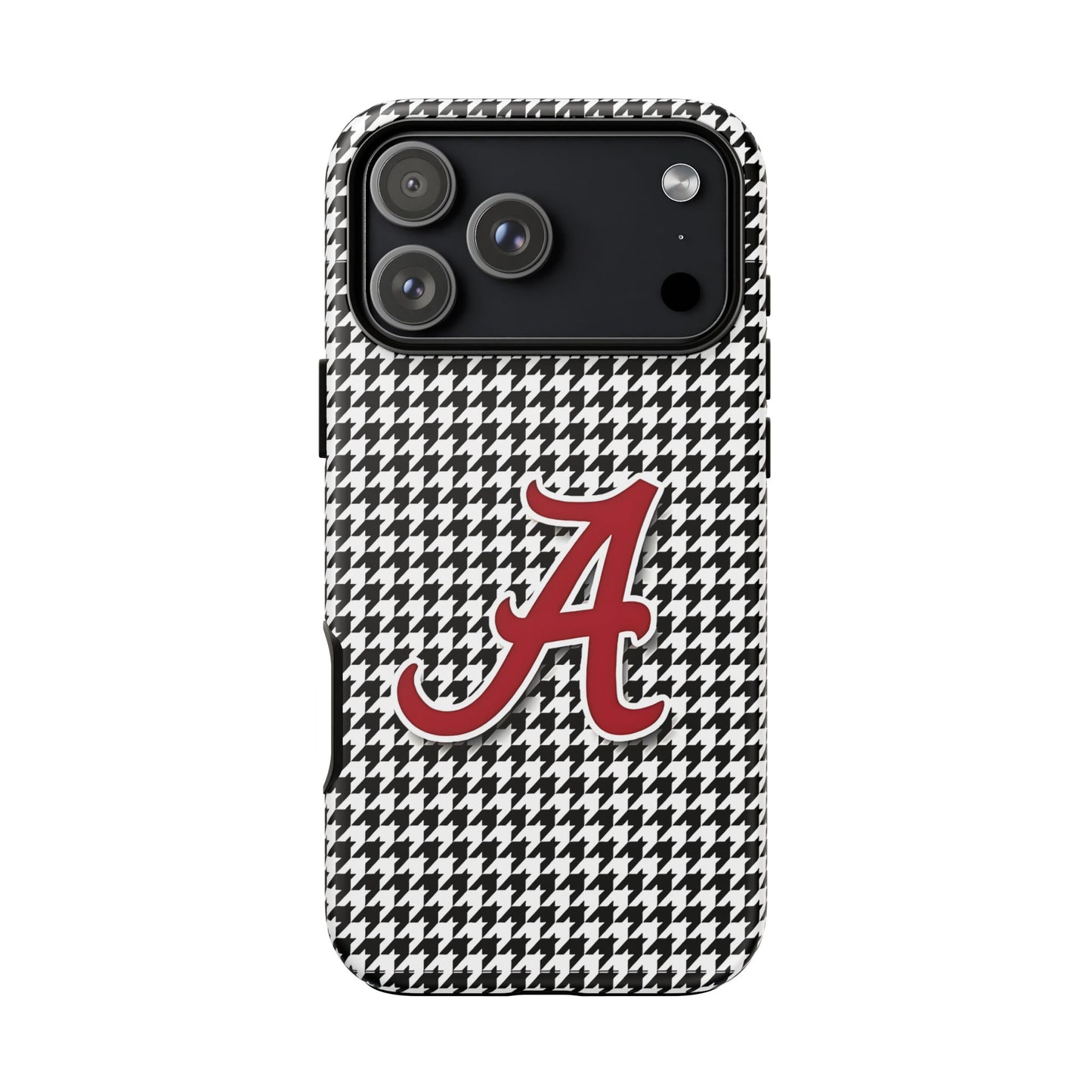 Alabama Houndstooth Phone Case, Tough Cases, College RTR Fan Gear, Initial A
