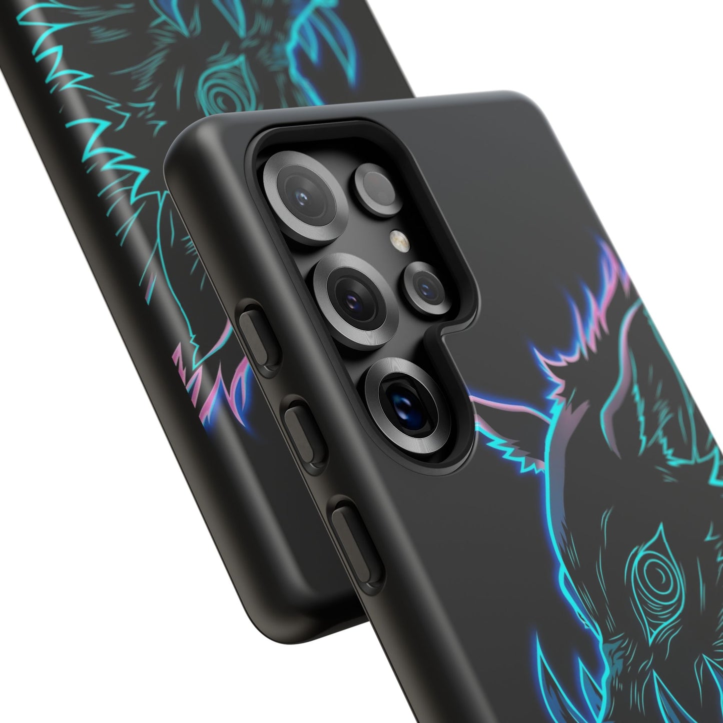 Tough Cases For iPhone, Galaxy, Anime Hashibira Beast Slayer Neon Design