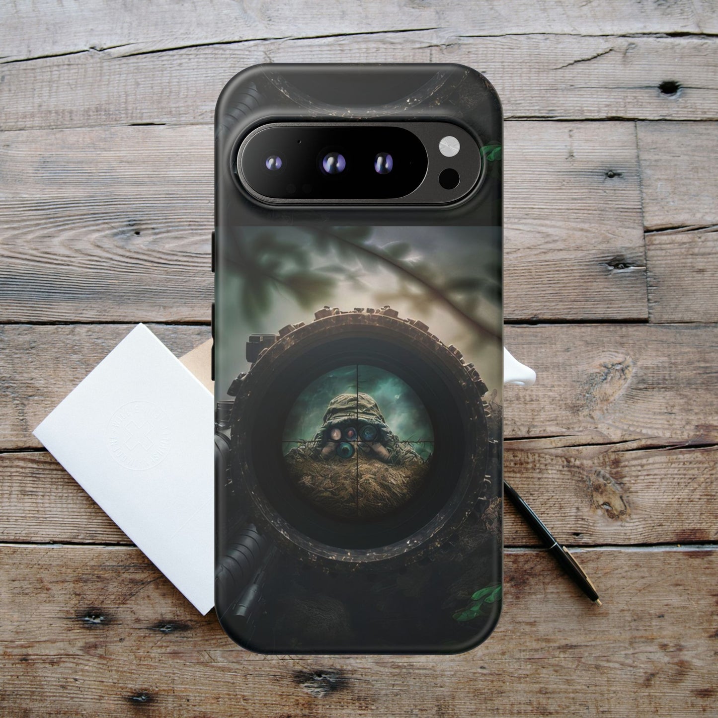 Sniper Scope Soldier Phone Case | Dual Layer Tough Cover  For iPhone