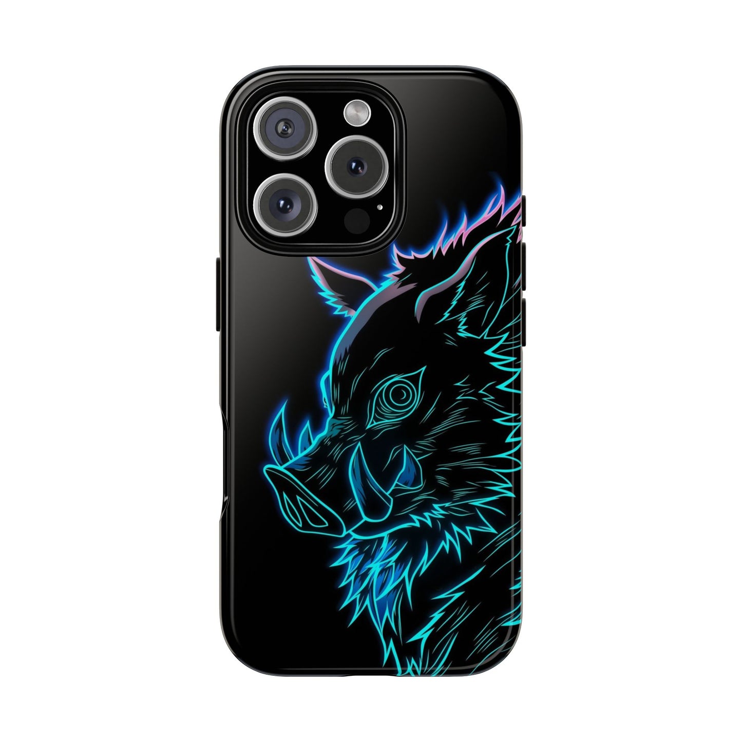 Tough Cases For iPhone, Galaxy, Anime Hashibira Beast Slayer Neon Design