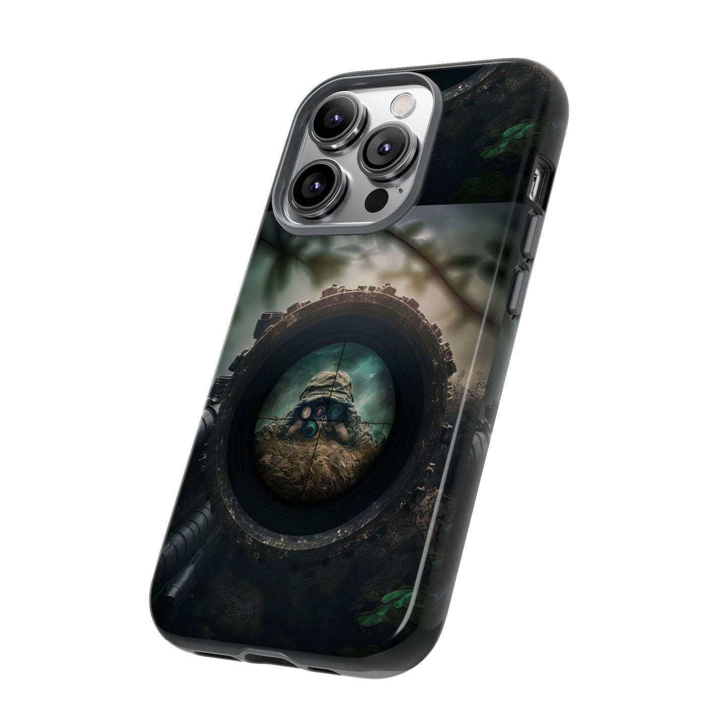 Sniper Scope Soldier Phone Case | Dual Layer Tough Cover  For iPhone
