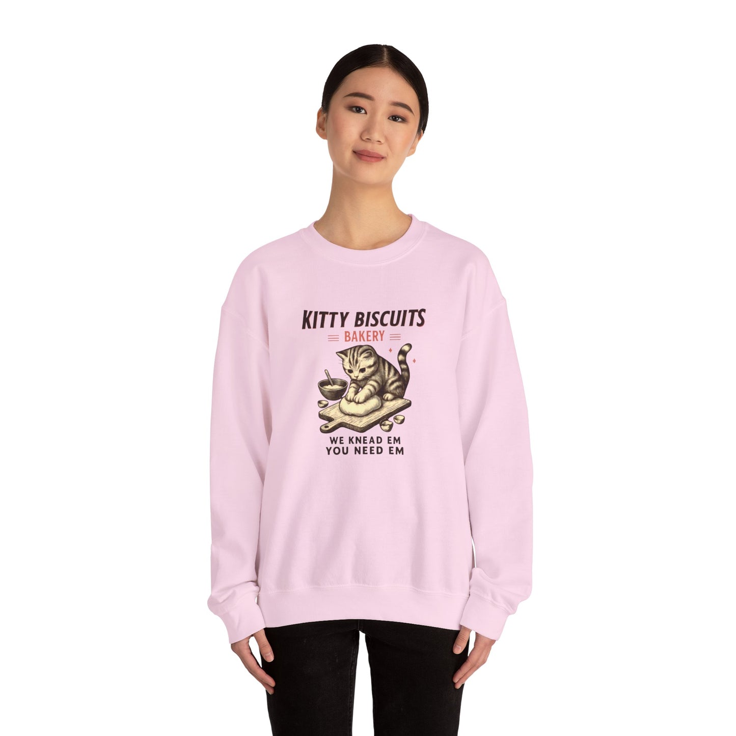 Kitty Biscuits Bakery Unisex Heavy Blend™ Crewneck Sweatshirt, Cozy Gift Idea