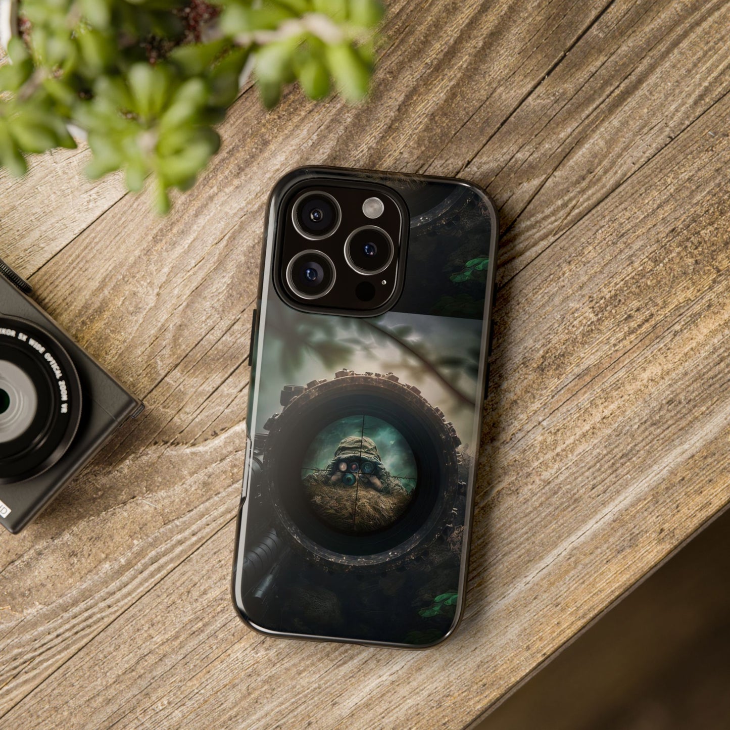 Sniper Scope Soldier Phone Case | Dual Layer Tough Cover  For iPhone