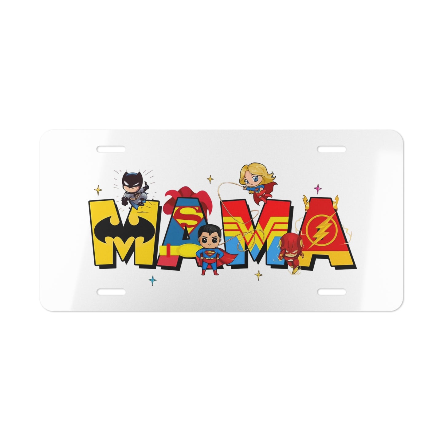 Vanity Plate - Mama Super Heros License Plate Gift For Mom