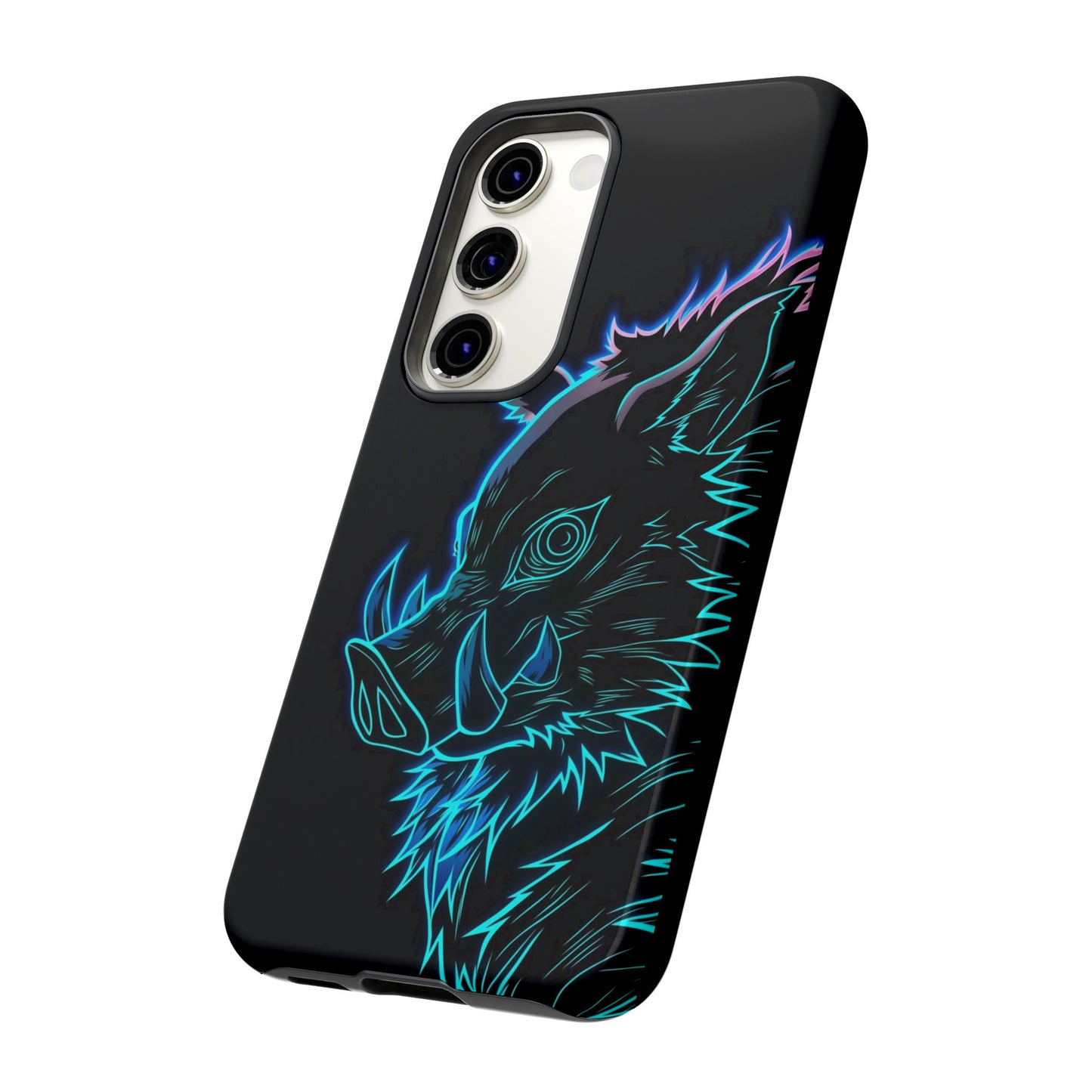Tough Cases For iPhone, Galaxy, Anime Hashibira Beast Slayer Neon Design