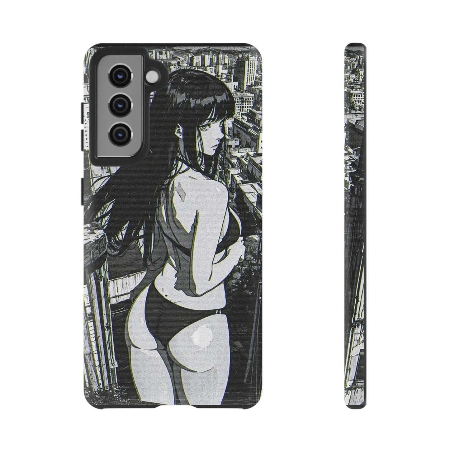 Tough Phone Case, Anime Manga Girl Bikini Design, iPhone, Galaxy, Google Pixel, Hentai Ecchi Art