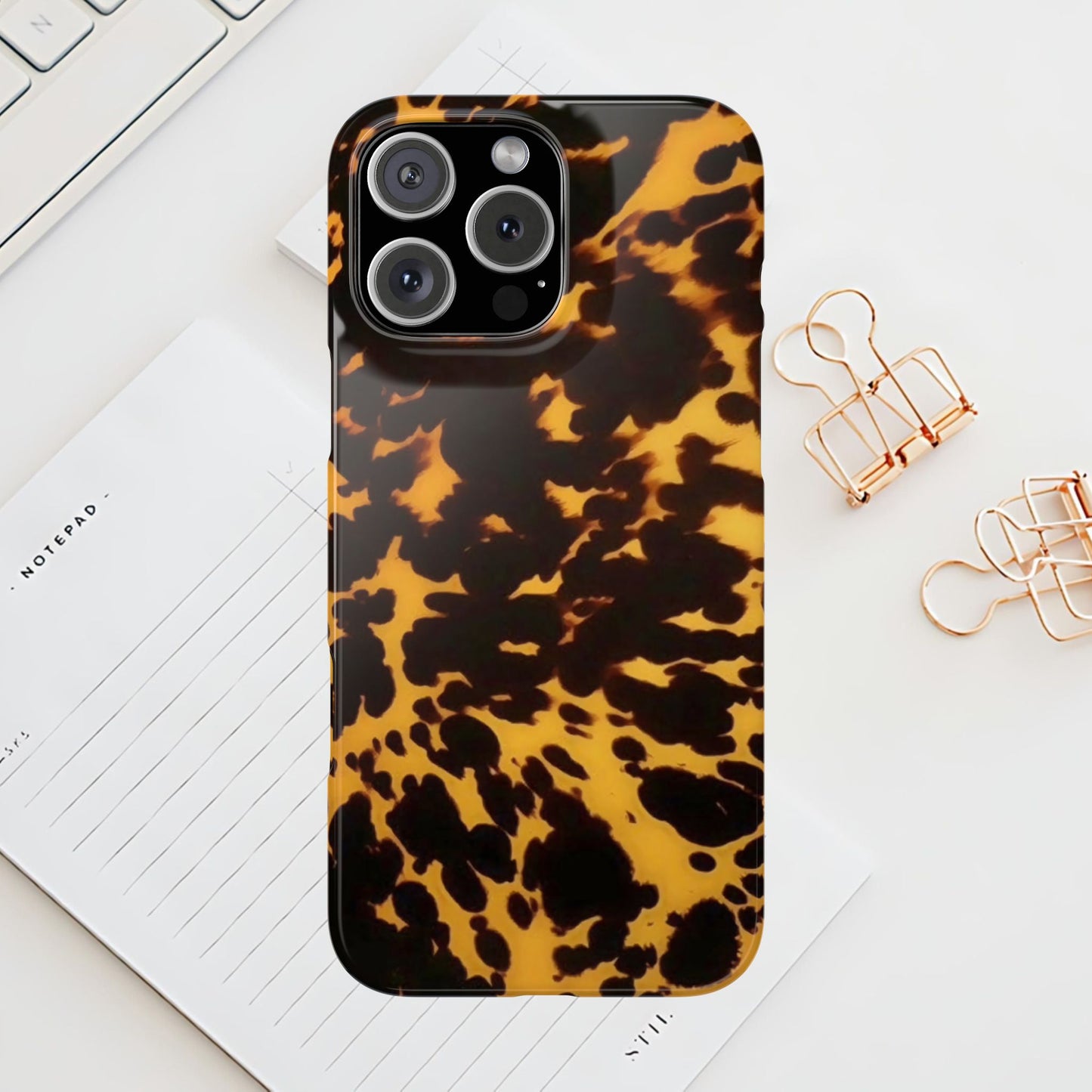 Two Tone Tortoiseshell iPhone Ultra Slim Cases, Glossy Finish