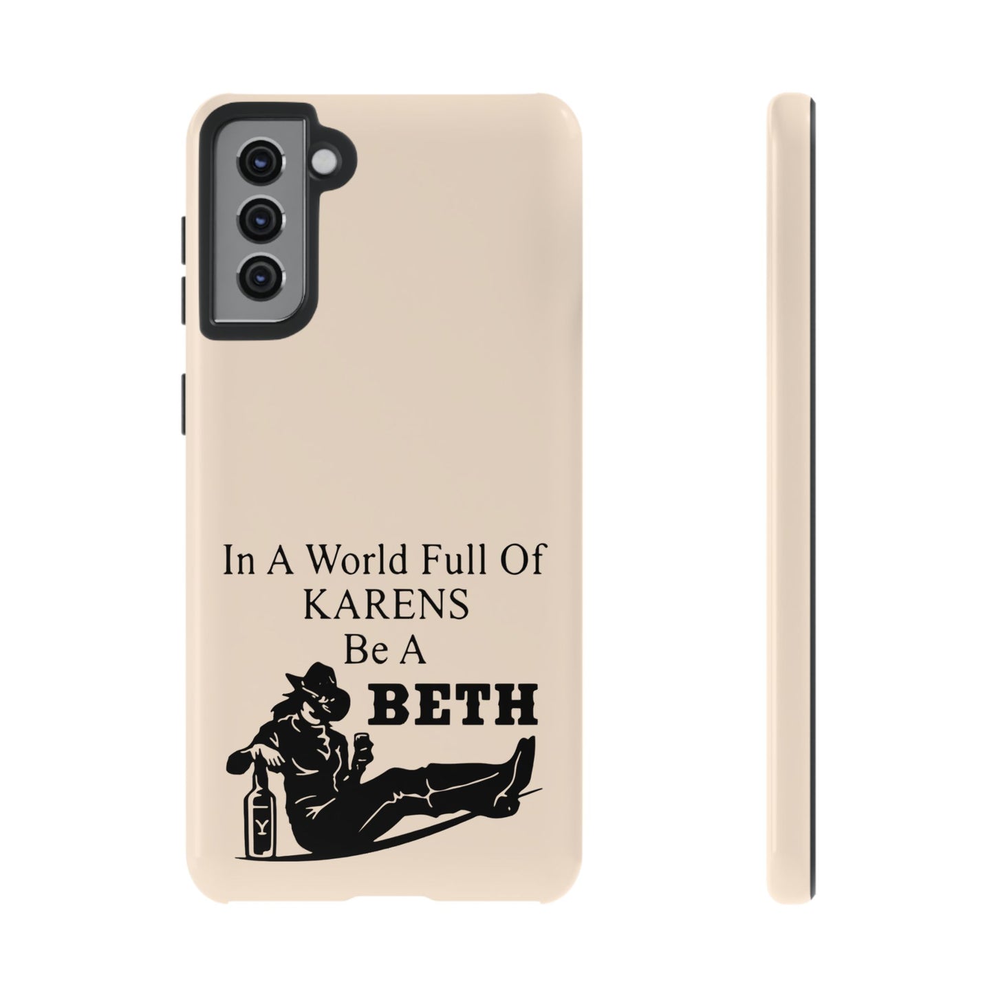 Peach Color Tough Phone Cases For iPhone, Samsung, Pixel, Cowgirl Inspired