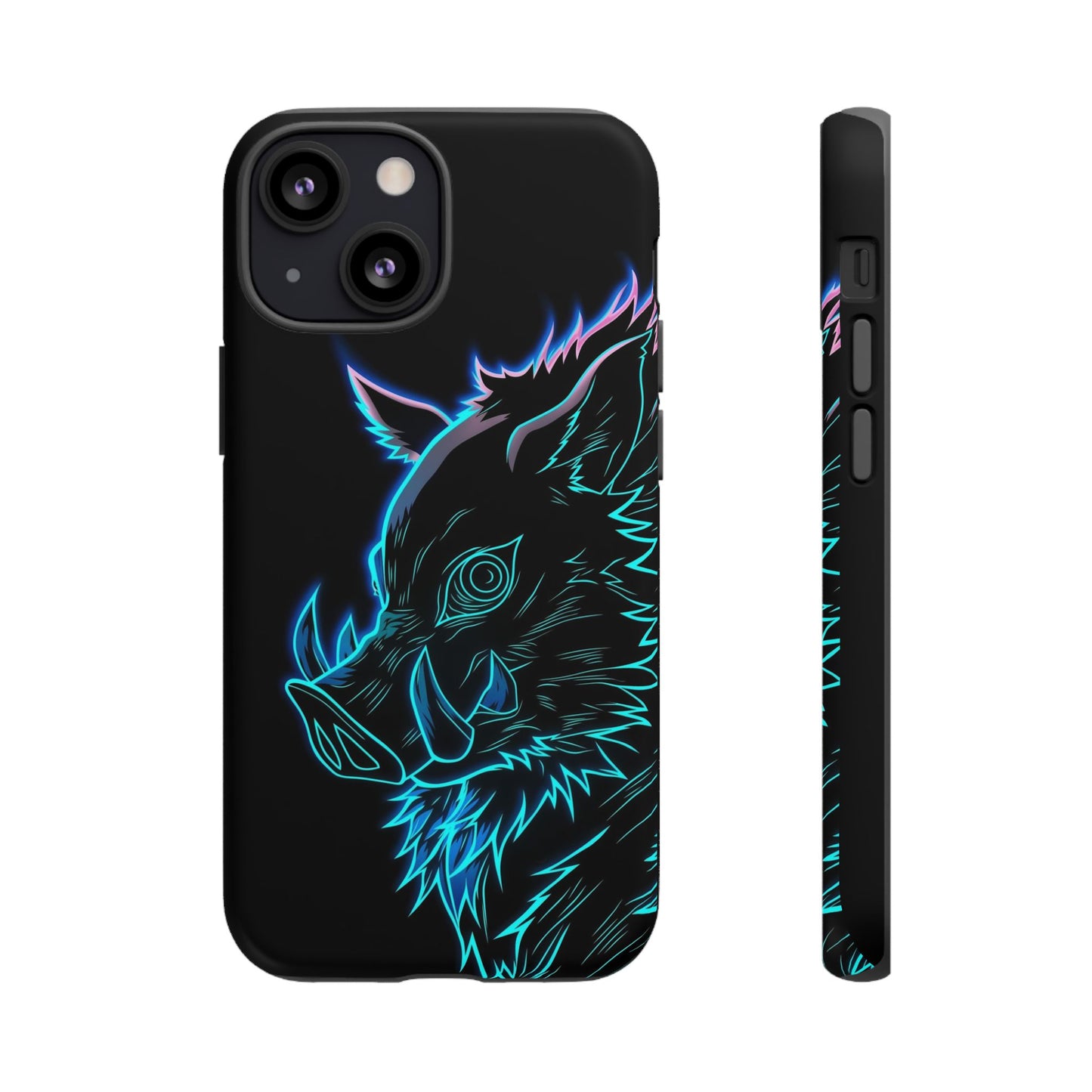 Tough Cases For iPhone, Galaxy, Anime Hashibira Beast Slayer Neon Design