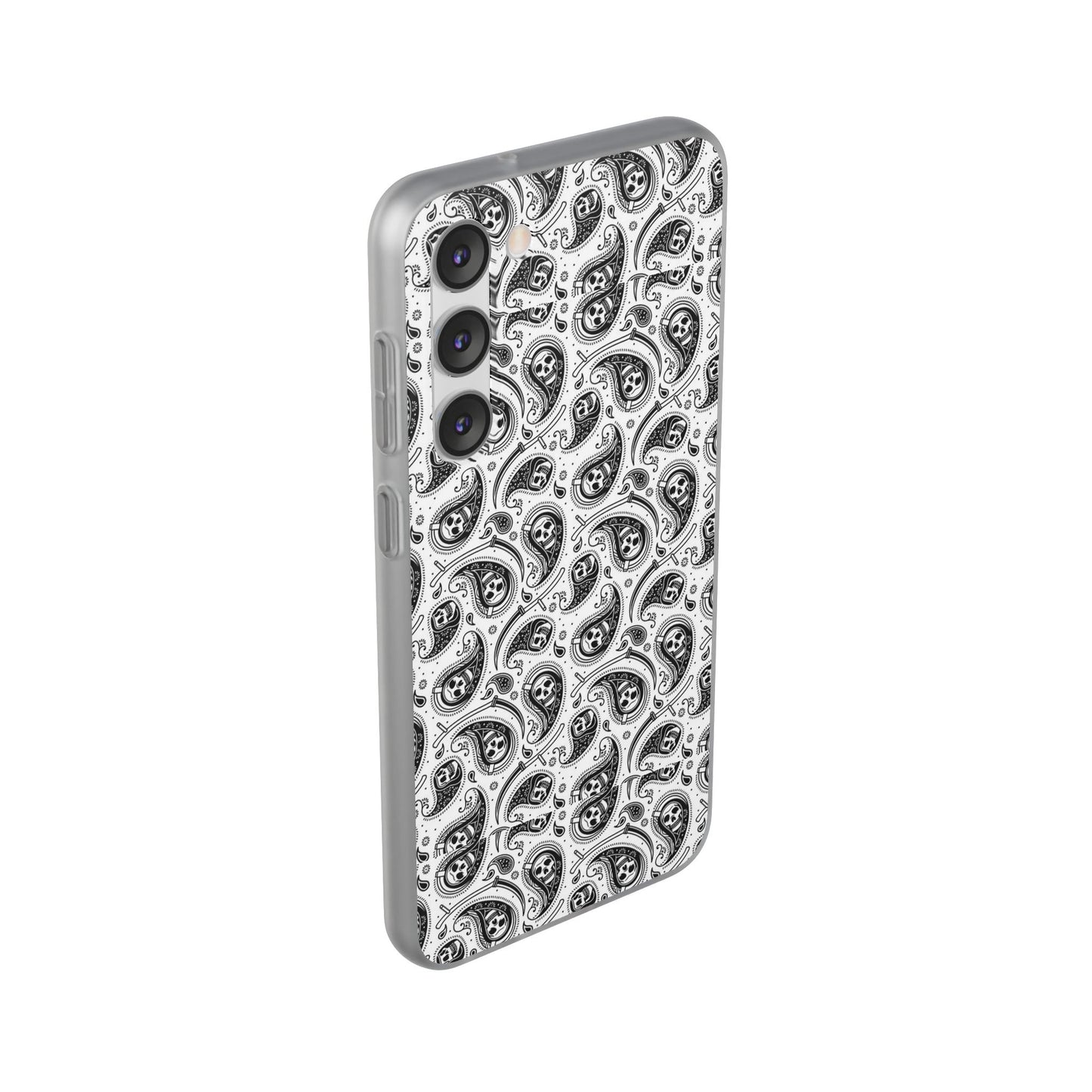 Skull Paisley Pattern Phone Case TPU Soft Flexi Case for iPhones