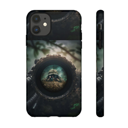 Sniper Scope Soldier Phone Case | Dual Layer Tough Cover  For iPhone