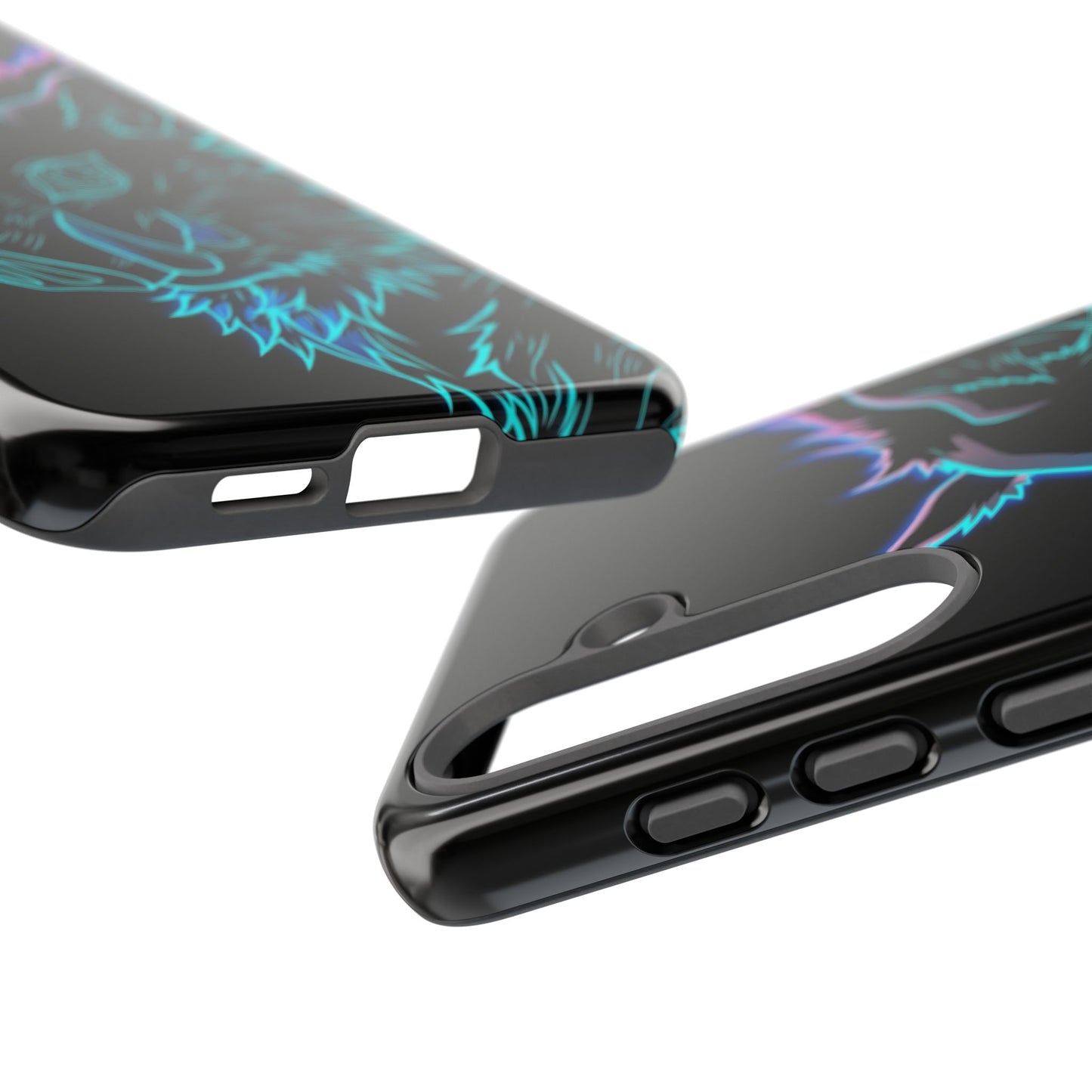 Tough Cases For iPhone, Galaxy, Anime Hashibira Beast Slayer Neon Design