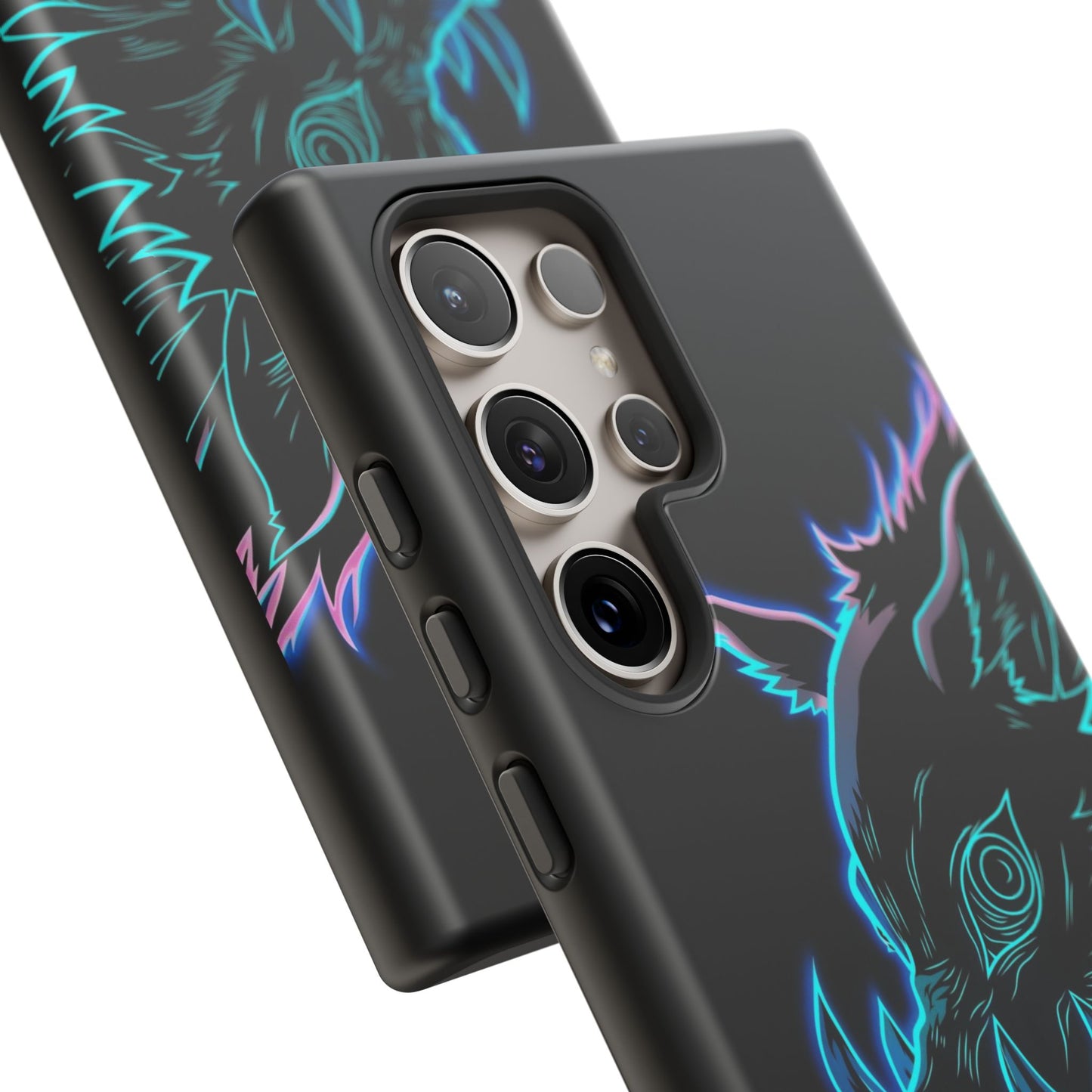 Tough Cases For iPhone, Galaxy, Anime Hashibira Beast Slayer Neon Design