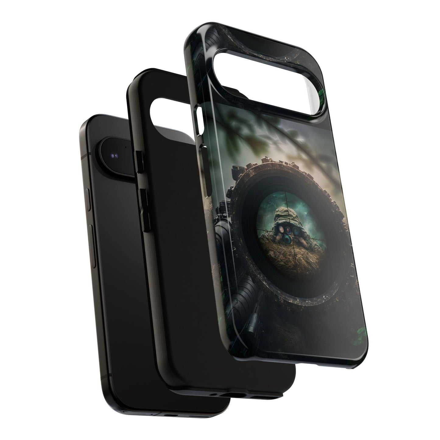 Sniper Scope Soldier Phone Case | Dual Layer Tough Cover  For iPhone