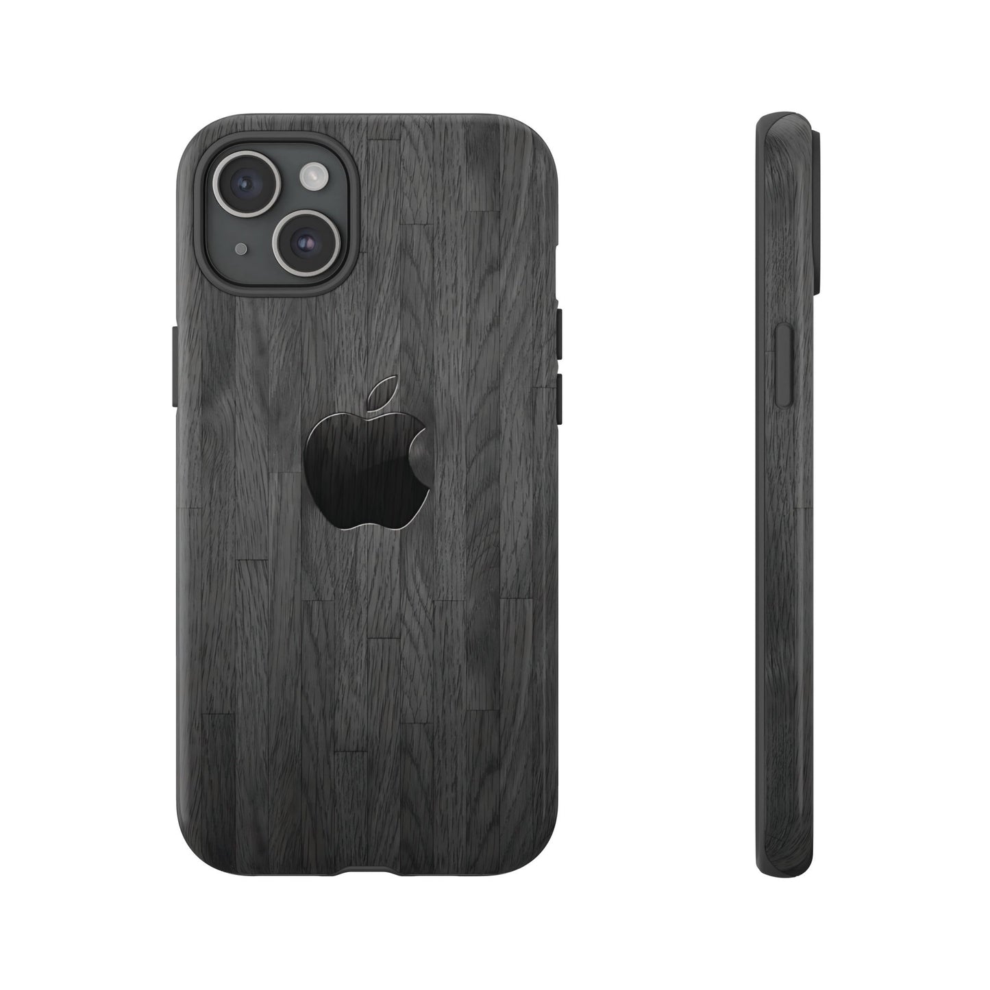 Tough Cases For iPhones, Gray Wood Color Rugged Phone Case