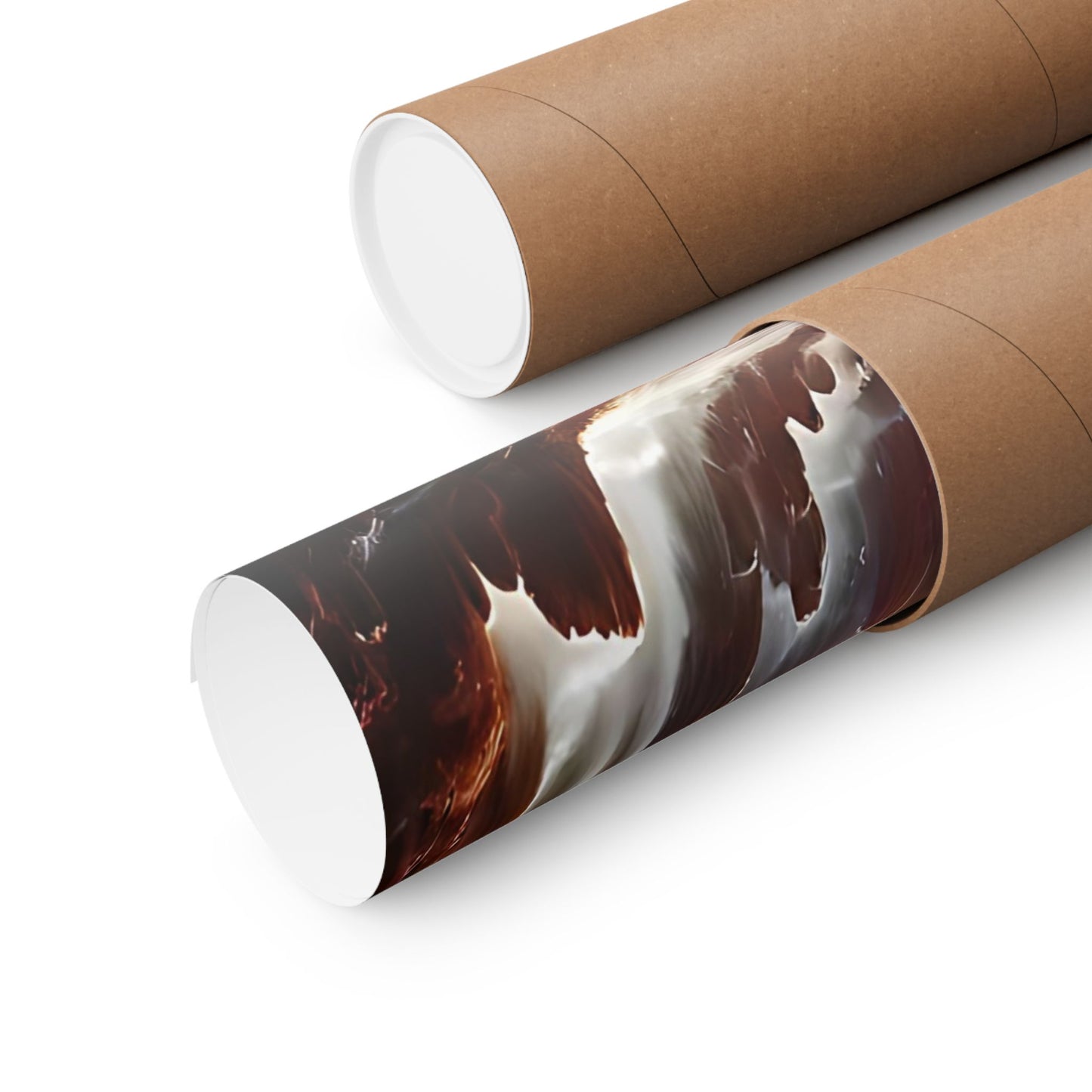 Dragon And Phoenix Ying And Yang Matte Vertical Posters Music Notes Design