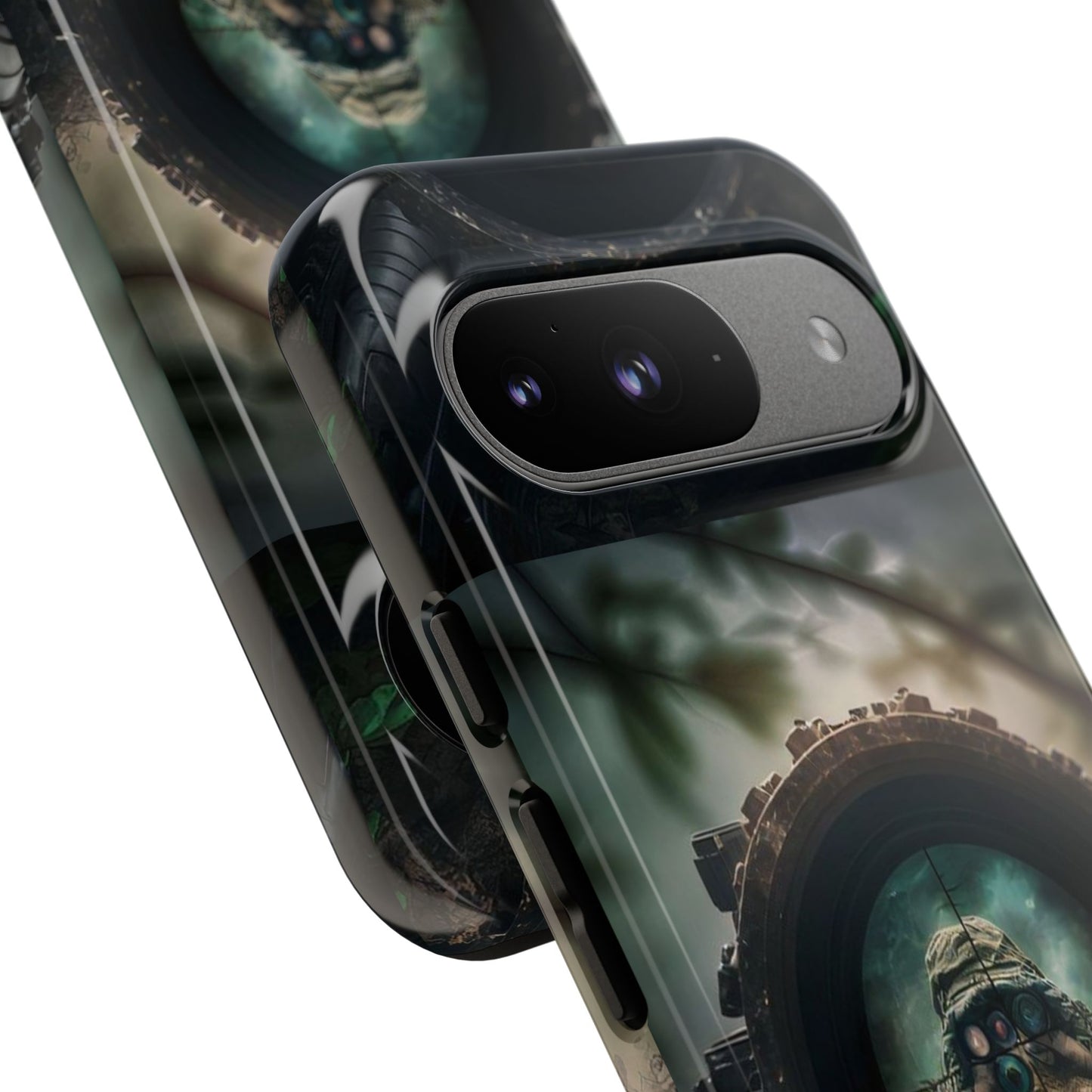 Sniper Scope Soldier Phone Case | Dual Layer Tough Cover  For iPhone