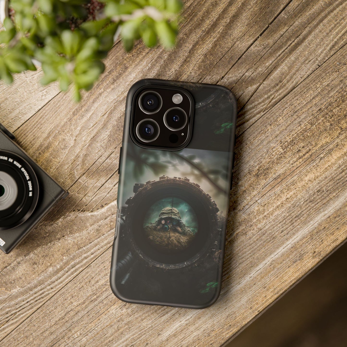 Sniper Scope Soldier Phone Case | Dual Layer Tough Cover  For iPhone