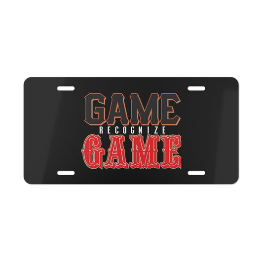 Game Recognize Game Front Vanity License Plate, San Francisco Sports