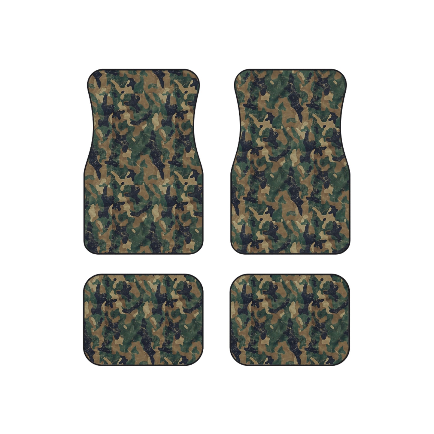 Army Ol'Camo Car Mats Set, Universal Carpet Floor Liner Mat for Car Decor