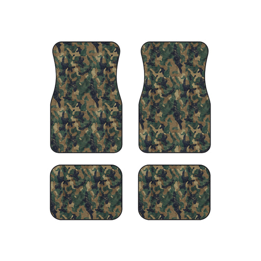 Army Ol'Camo Car Mats Set, Universal Carpet Floor Liner Mat for Car Decor