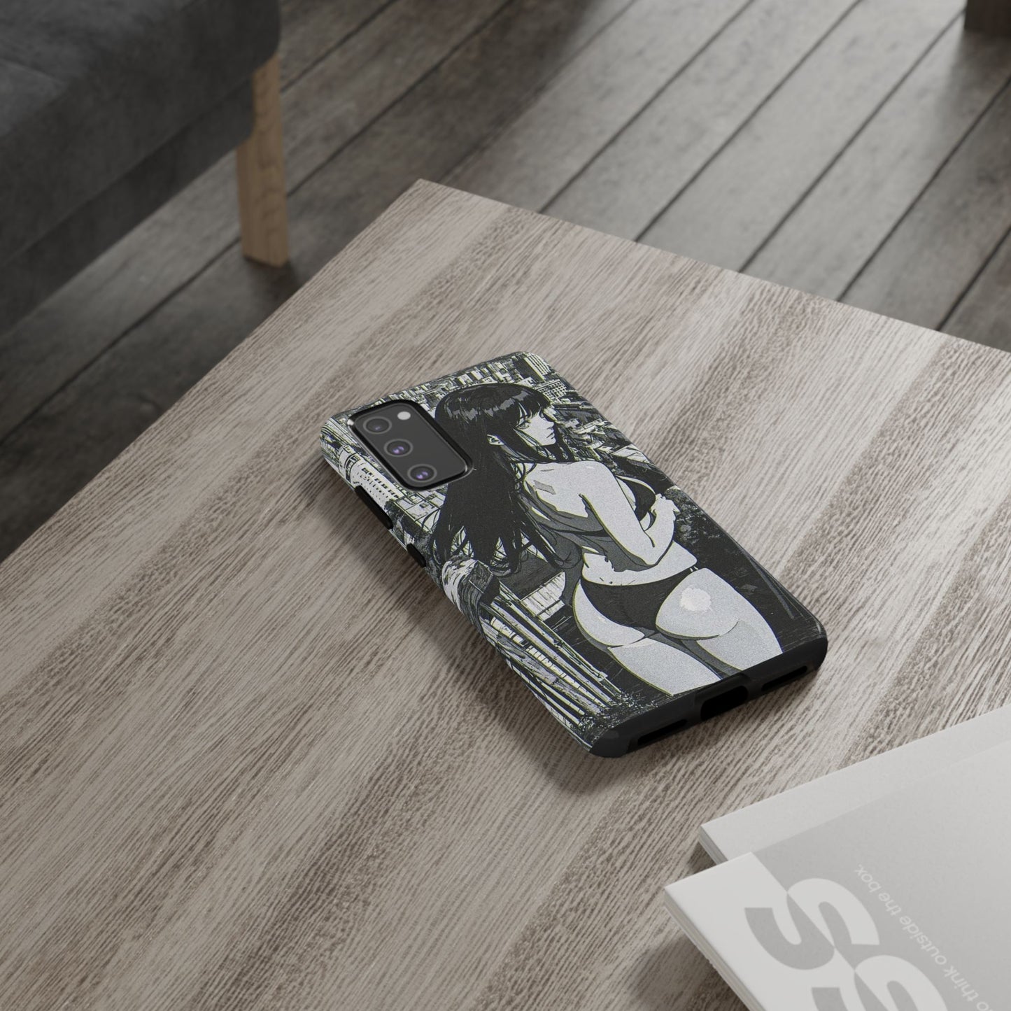 Tough Phone Case, Anime Manga Girl Bikini Design, iPhone, Galaxy, Google Pixel, Hentai Ecchi Art