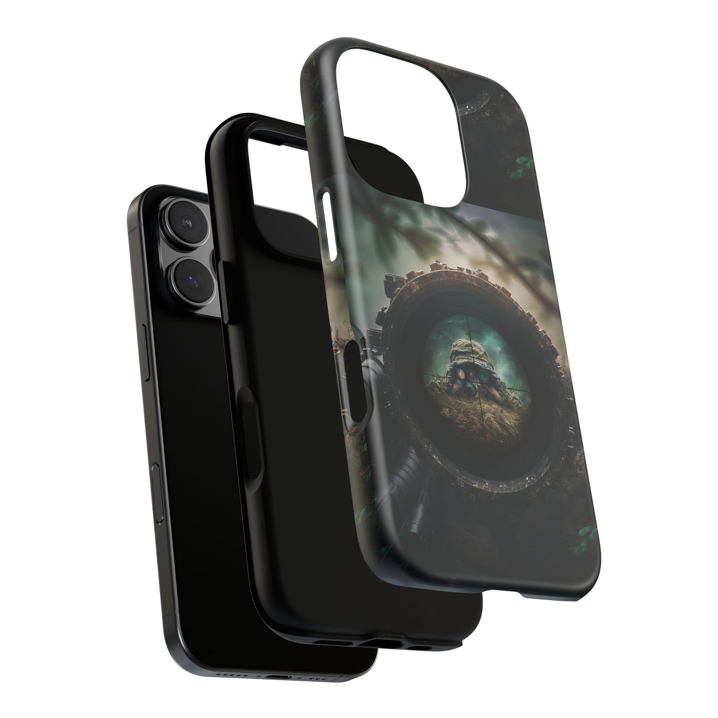 Sniper Scope Soldier Phone Case | Dual Layer Tough Cover  For iPhone