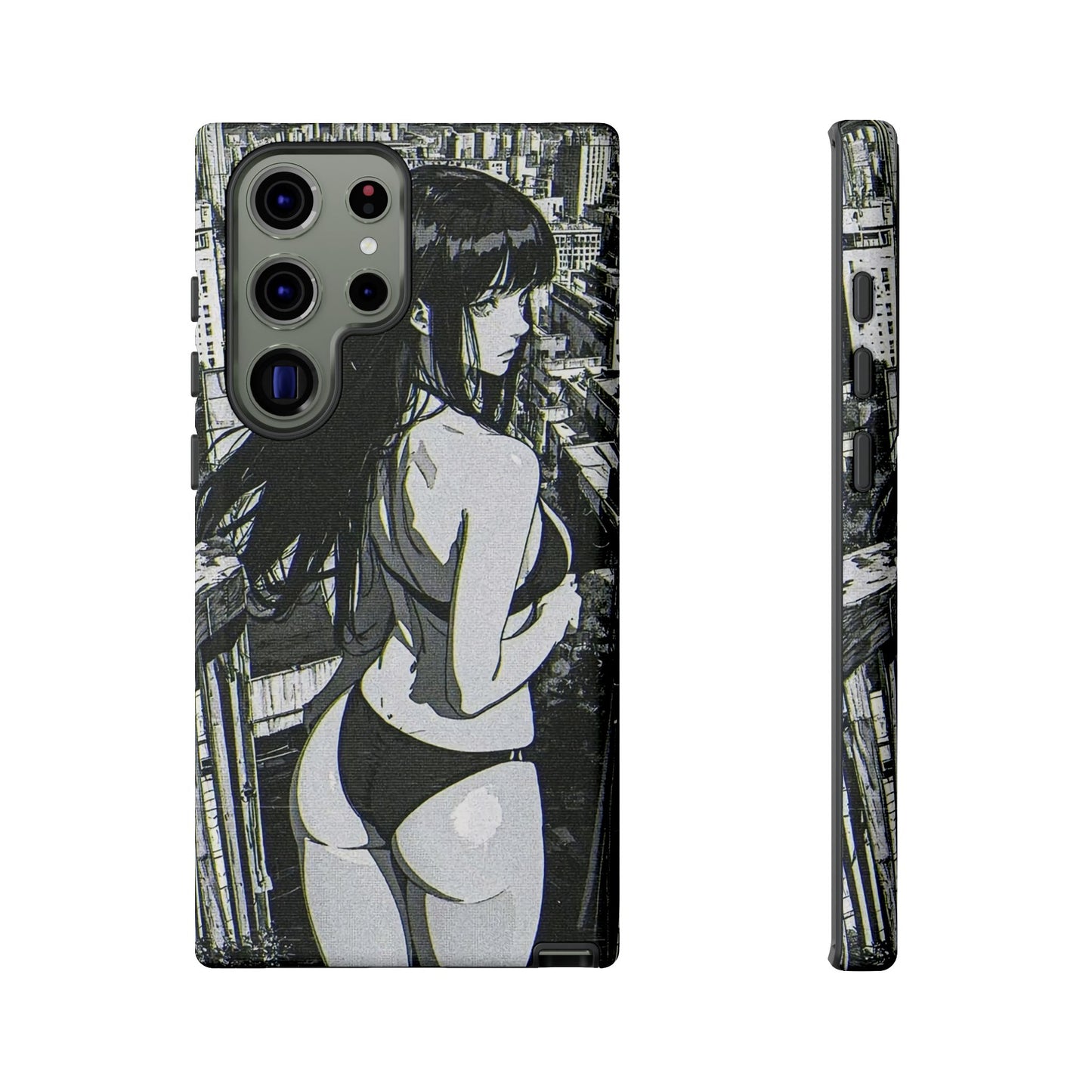 Tough Phone Case, Anime Manga Girl Bikini Design, iPhone, Galaxy, Google Pixel, Hentai Ecchi Art