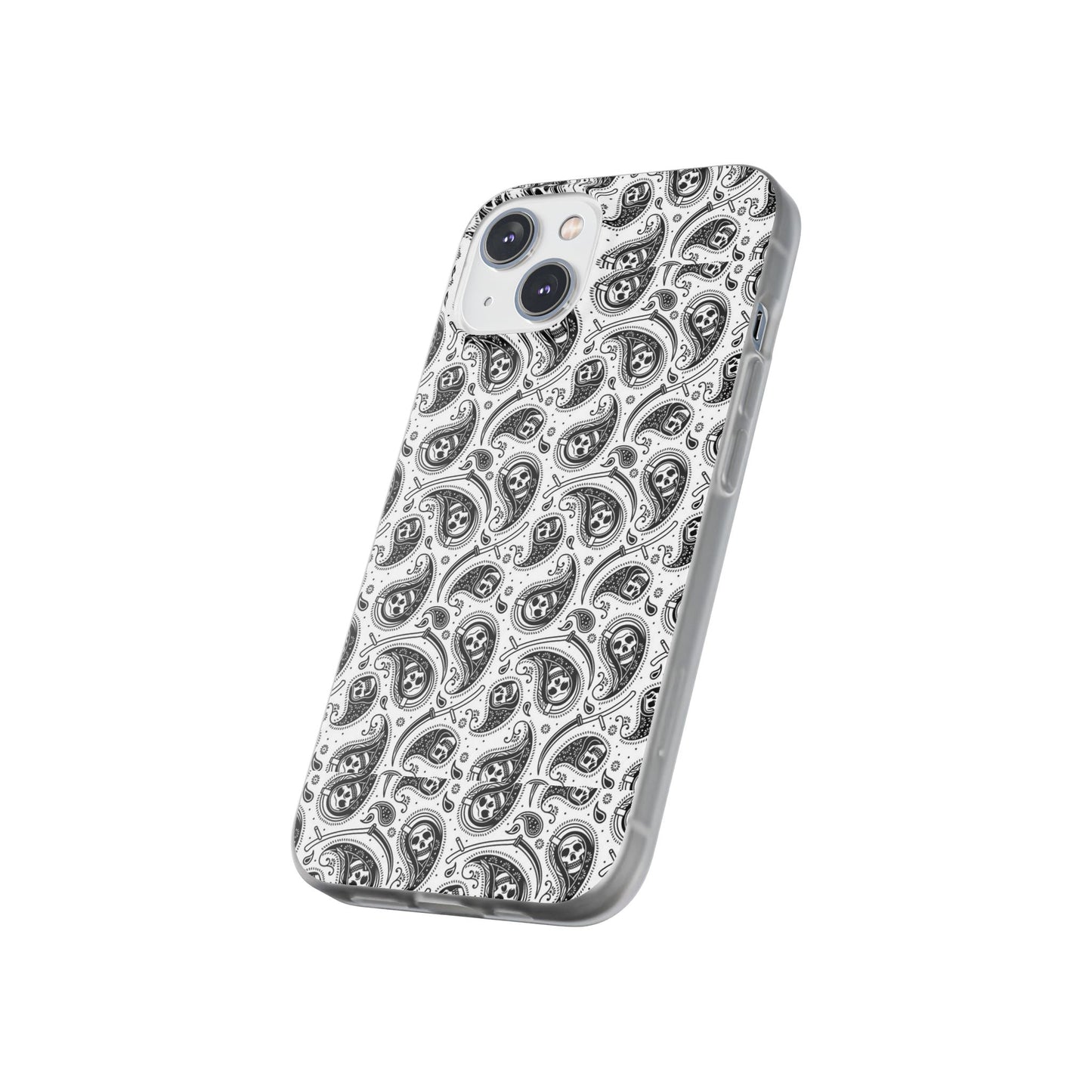 Skull Paisley Pattern Phone Case TPU Soft Flexi Case for iPhones