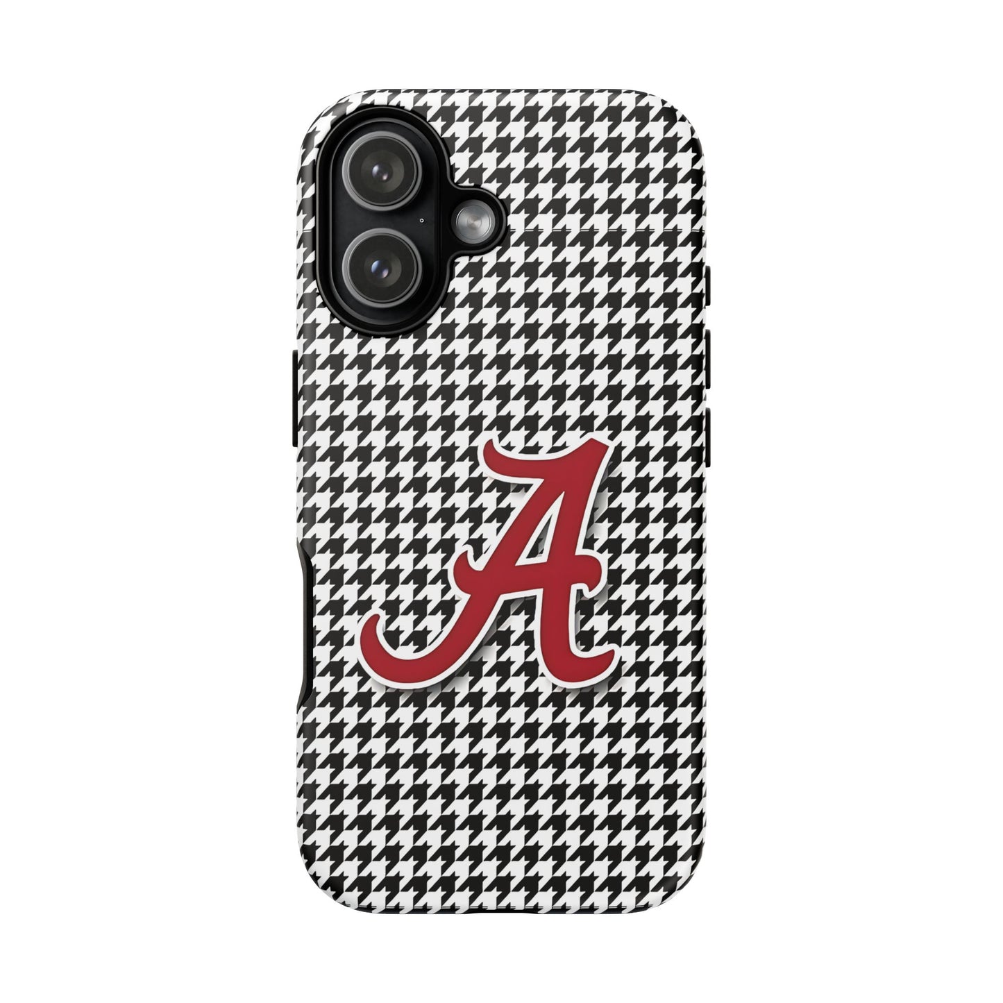 Alabama Houndstooth Phone Case, Tough Cases, College RTR Fan Gear, Initial A